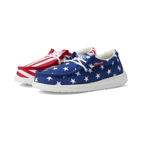 Hey Dude Kids Wally Patriotic Slip-On Casual Shoes (Little Kid/Big Kid)