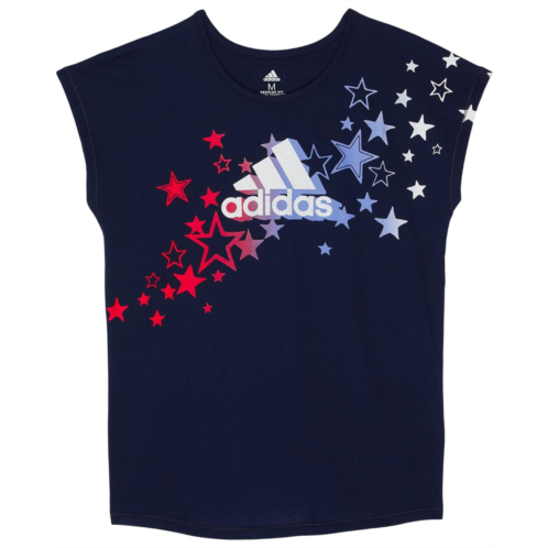 Adidas Kids Short Sleeve Cap Sleeve Tee (Big Kids)