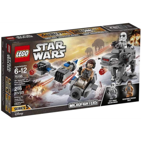 LEGO Star Wars: The Last Jedi Ski Speeder vs. First Order Walker Microfighters 75195 Building Kit (216 Piece)