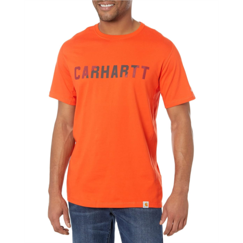 Mens Carhartt Force Relaxed Fit Midweight Short Sleeve Block Logo Graphic T-Shirt
