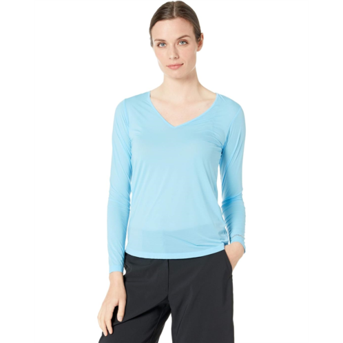 Womens Jamie Sadock Sunsense 35 SPF Lightweight Long Sleeve V-Neck Layering Top