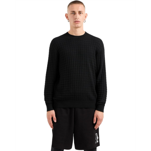 Mens Armani Exchange Wool Textured Sweater