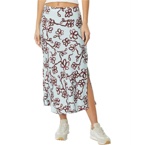 Madewell The Layton Midi Slip Skirt in Floral