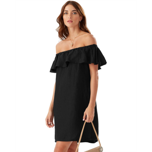 Tommy Bahama Linen Dye Off-the-Shoulder Dress Cover-Up