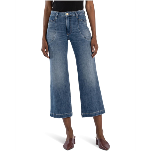 Womens KUT from the Kloth Meg High Rise Frt Pockets Inset Basic Bck