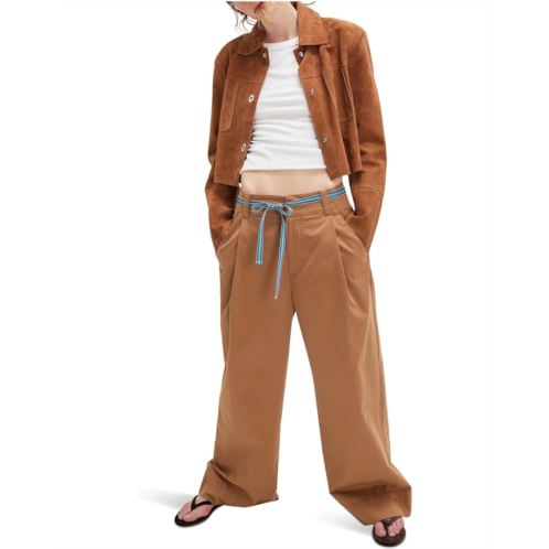 Womens Free People Buckle Back Trousers