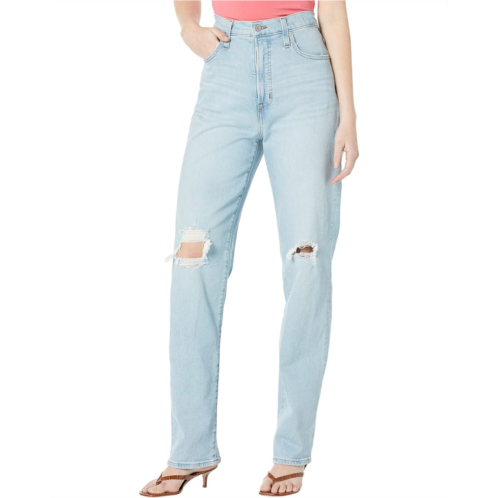 Madewell The Tall Perfect Vintage Straight Jean in Danby Wash: Knee-Rip Edition