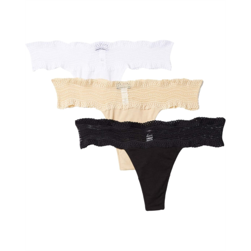 Womens Cosabella Dolce Cotton 3-Pack Thong