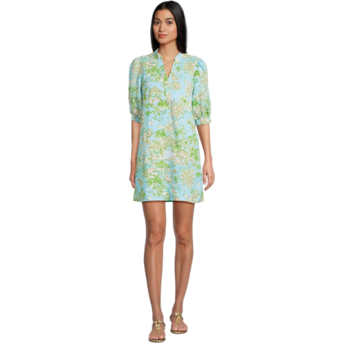 Womens Lilly Pulitzer Mialeigh Elbow Sleeve Linen