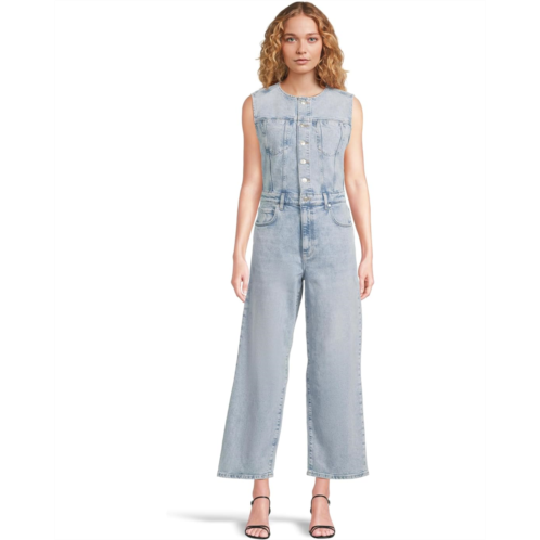 Paige Cirie Ankle Denim Jumpsuit in Mezza