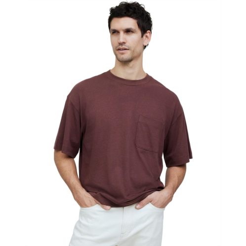 Mens Madewell Cotton-Linen Blend Boxy Tee