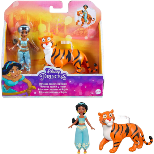 Mattel Disney Princess Jasmine Small Doll and Rajah Tiger Figure with Seat, from Mattel Disney Movie Aladdin
