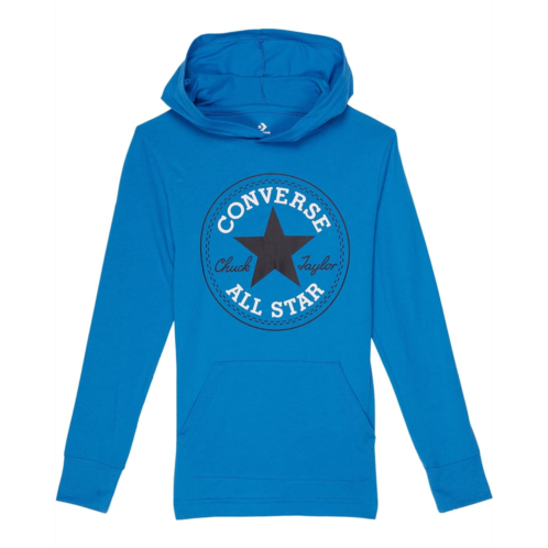 Converse Kids Long Sleeve Hooded Chuck Patch Graphic T-Shirt (Big Kids)