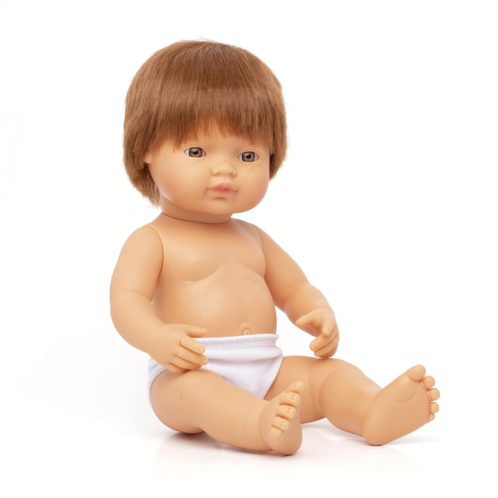 Miniland Educational Anatomically Correct 15 Baby Doll, Caucasian Boy, Red Hair,Multi