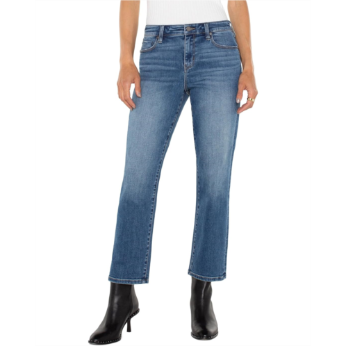 Womens Liverpool Los Angeles Kennedy Mid-Rise Crop Straight Vintage Denim