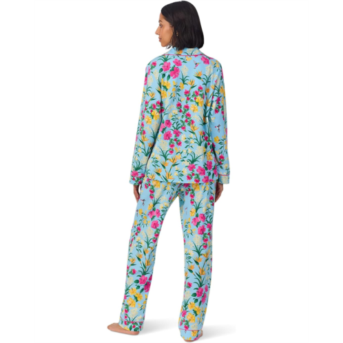 Womens Bedhead PJs Cotton Knit Long Sleeve Notch Collar Pj Set