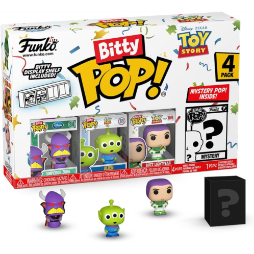 Funko Bitty Pop!: Toy Story Mini Collectible Toys 4-Pack - Zurg, Alien, Buzz Lightyear & Mystery Chase Figure (Styles May Vary)
