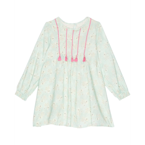 PEEK All Over Print with Neon Embroidery & Tassels Dress (Little Kids/Big Kids)