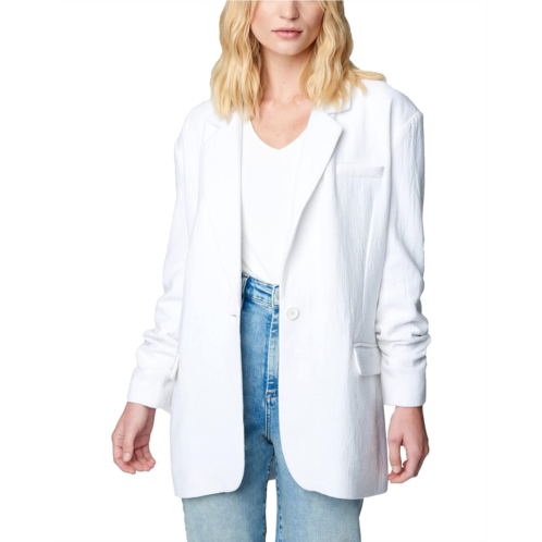 Blank NYC White Oversized Single Button Blazer in So Ice