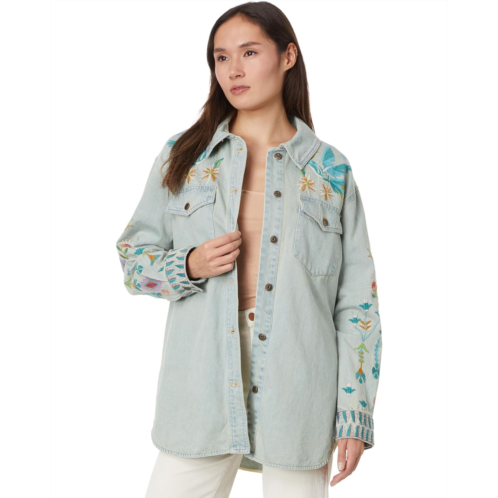 Johnny Was Gabriella Denim Oversized Shirt Jacket