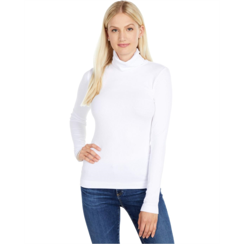 Womens Three Dots Refined Rib L/S Turtleneck