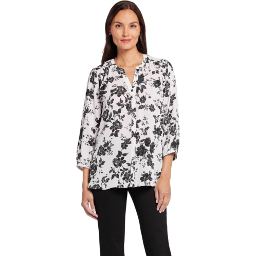 Womens NYDJ Blouse w/ Pleated Back