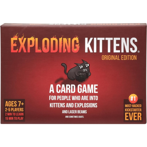 Exploding Kittens LLC Exploding Kittens Original Edition - Hilarious Games for Family Game Night - Funny Card Games for Ages 7 and Up - 56 Cards