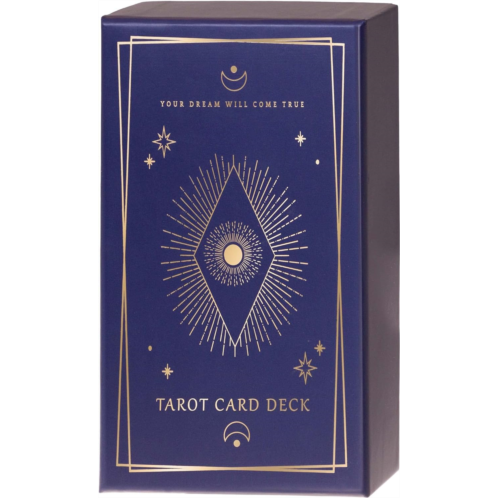 WORLD TRAVELER Eccolo Large Tarot Deck, 78 Cards in Carrying Box - Large Size Cards 6.3-x-3.5-inch with Rich Illustrations