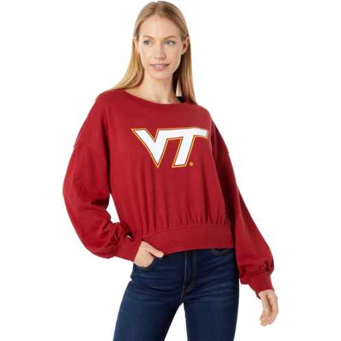 Lauren James Virginia Tech Hokies Cropped Crew Neck Sweatshirt