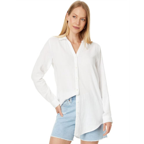 Womens Lilla P Long Sleeve Button Down Tunic