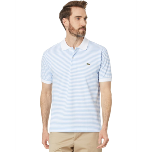 Mens Lacoste Short Sleeve Classic Fit Stripped Polo Shirt
