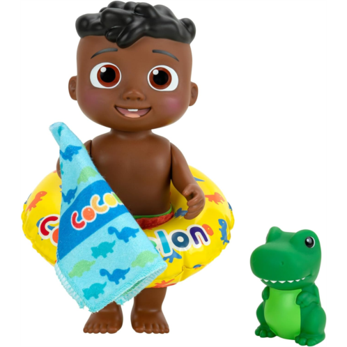 CoComelon - Splish Splash Cody Doll with Dino Bath Squirter and Water Accessories - Water Play - Toys for Kids and Preschoolers - Amazon Exclusive