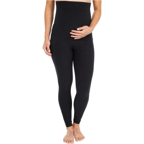 Womens Beyond Yoga Maternity Spacedye Out of Pocket High-Waisted Midi Leggings