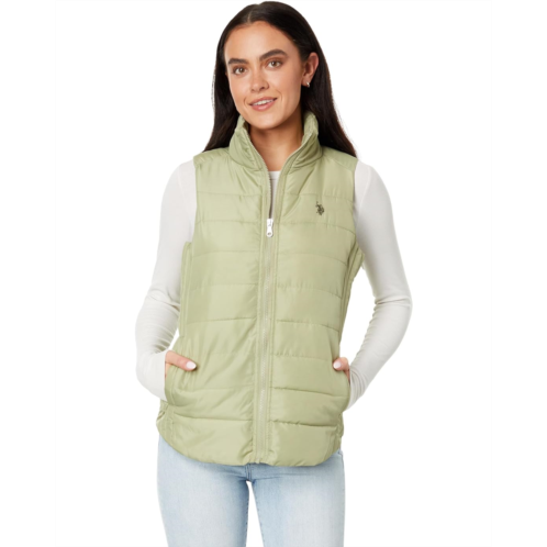 U.S. POLO ASSN. Cozy Faux Fur Lined Puffer Vest with Side Panel