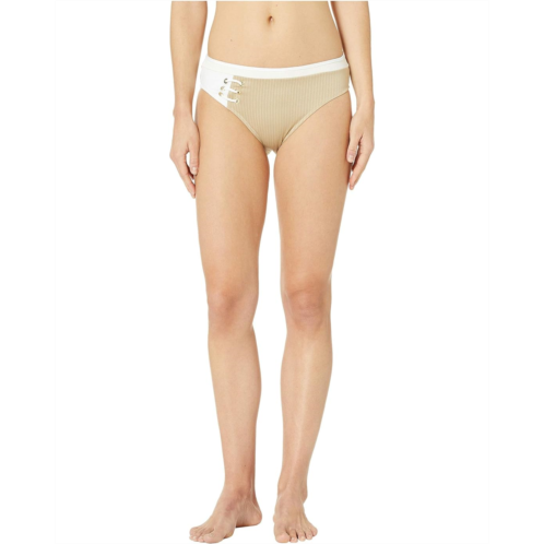 Derek Lam 10 Crosby Rib-Knit Color Block Front Lace Banded Bottoms
