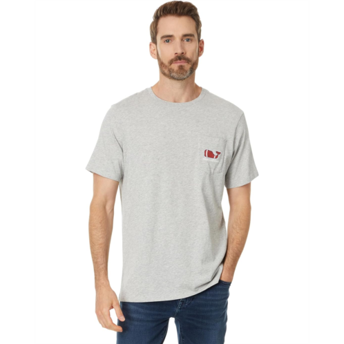 Mens Vineyard Vines Football Whale Short Sleeve Pocket Tee