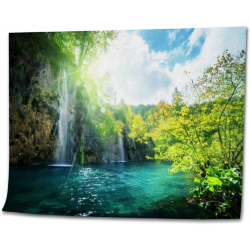 OEPWQIWEPZ Waterfall Forest Plitvice Lakes Croatia DIY Digital Oil Painting Set Acrylic Oil Painting Arts Craft Paint by Number Kits for Adult Kids Beginner Children Wall Decor
