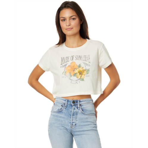 Womens Roxy Made Of Sunshine Cropped T-Shirt