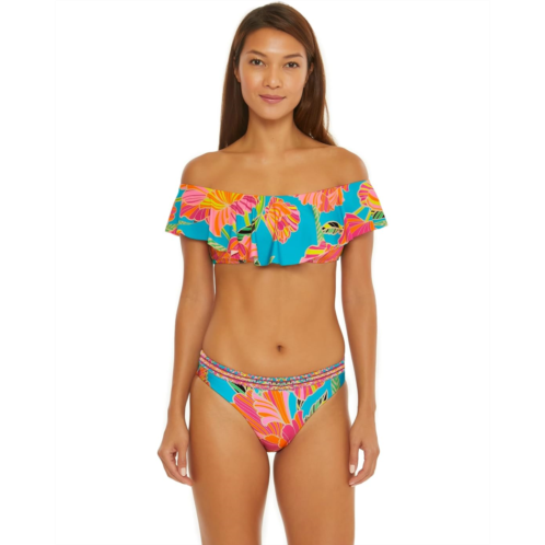 Womens Trina Turk Poppy Ruffle Bandeau Top