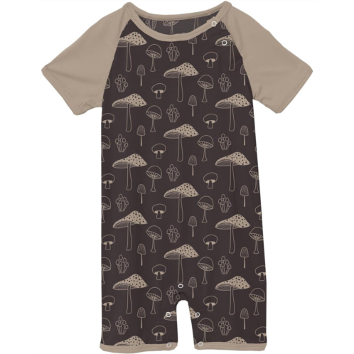 Kickee Pants Kids Print Raglan Romper (Infant)