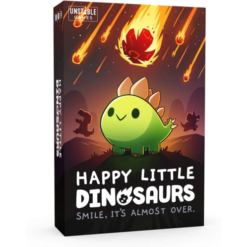 Unstable Games - Happy Little Dinosaurs Base Game - Competitive Sabotage Funny Card Game For Kids, Teens, Adults - 2-4 Players, Hand Management