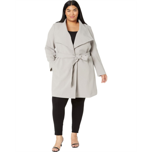 POLO RALPH LAUREN Plus Size Front Wrap Crepe Dress Coat