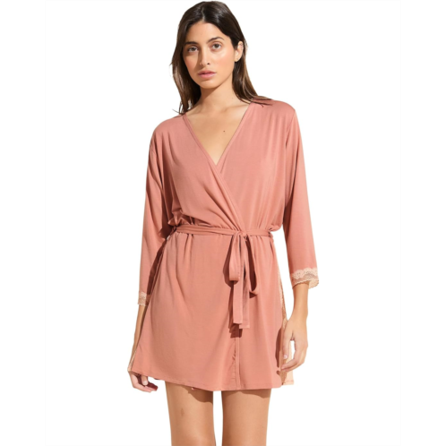 Womens Eberjey Flora 3/4 Sleeve Robe