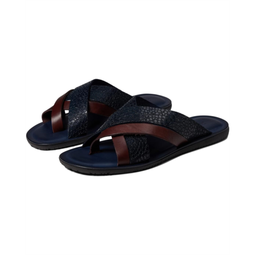 Mens Massimo Matteo Croc and Leather Slide