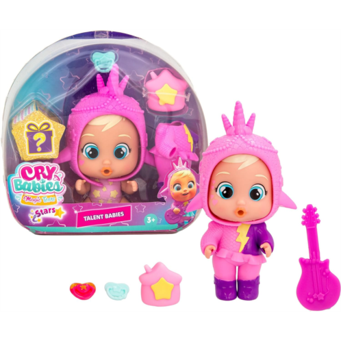 Cry Babies Magic Tears Talent Babies, Stella - 6+ Surprises, Accessories, Great Gift for Kids Ages 3+