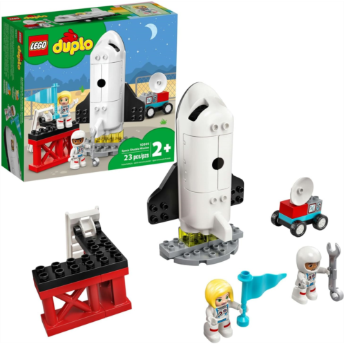 LEGO DUPLO Town Space Shuttle Mission Rocket Toy 10944, Set for Preschool Toddlers Age 2-4 Years Old with Astronaut Figures