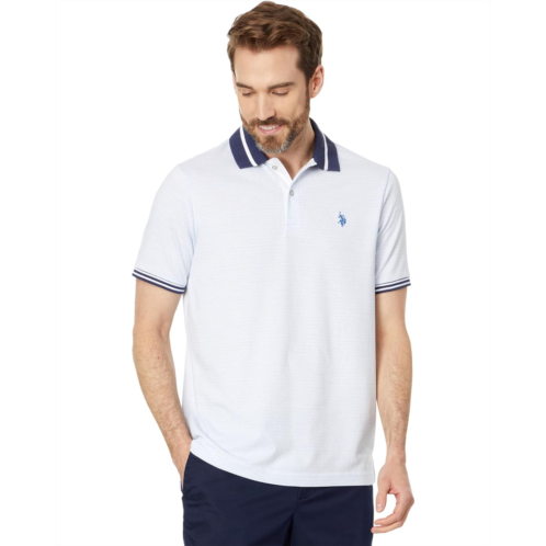 U.S. POLO ASSN. Jacquard Textured Jersey Polo Shirt