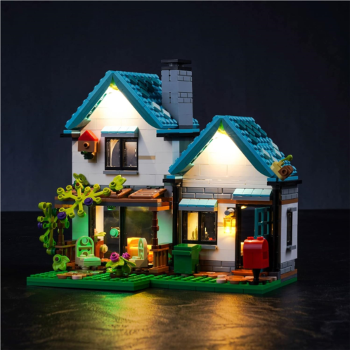 BrickBling LED Light Kit for Lego Creator 3 in 1 Cozy House Toy Set 31139, Creative Lights Compatible with Lego Cozy House-Lights Only, No Model Included