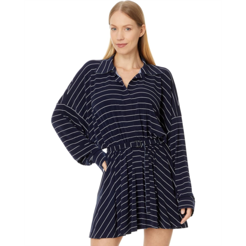 Womens Norma Kamali Super Oversized Boyfriend NK Shirt Flared Mini Dress