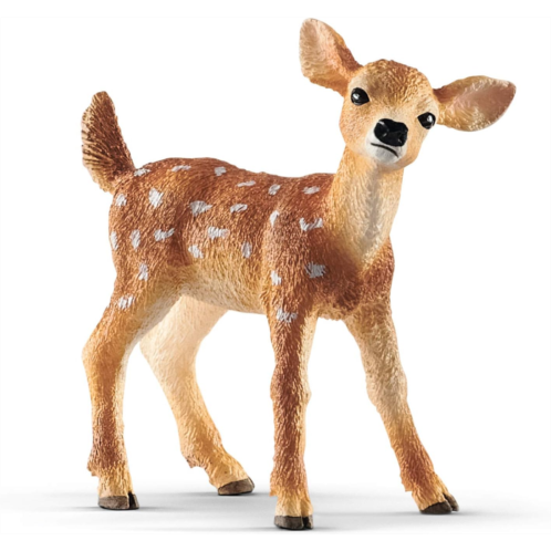 Schleich Wild Life Realistic White-Tailed Fawn Figurine - Authentic and Highly Detailed Wild Animal Toy, Durable for Education and Fun Play for Kids, Perfect for Boys and Girls, Ag